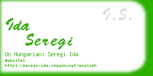 ida seregi business card